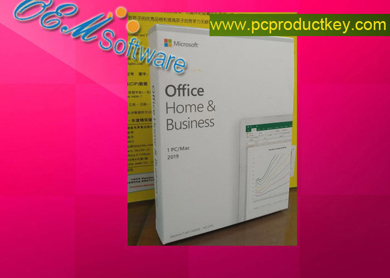 온라인 활동적인 마이크로소프트 오피스 가정 및 사업 2019년 H &amp; B 소매 키 카드 PKC DVD 상자