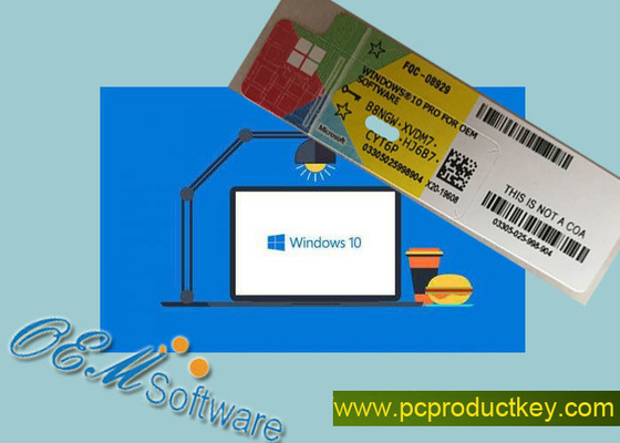 컴퓨터 Windows 10 Coa 스티커 승리 10 전문가 홀로그램 상표 면허