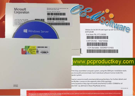 원래 64 비트 윈도 서버 2012년 R2 데이터센터 소매 박스 DVD Oem 프로덕트 키