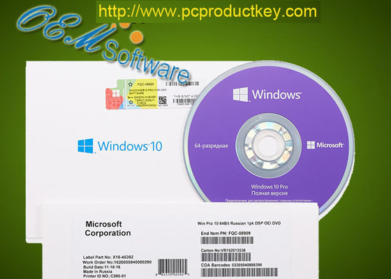 FPP 면허 Windows 10의 직업적인 Oem 팩 승리 10 직업적인 DVD 상자 세계적인 활성화